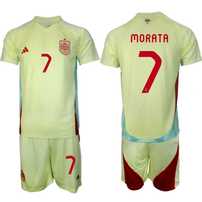 Men 2024-2025 Season Spain away green #7 Soccer Jerseys